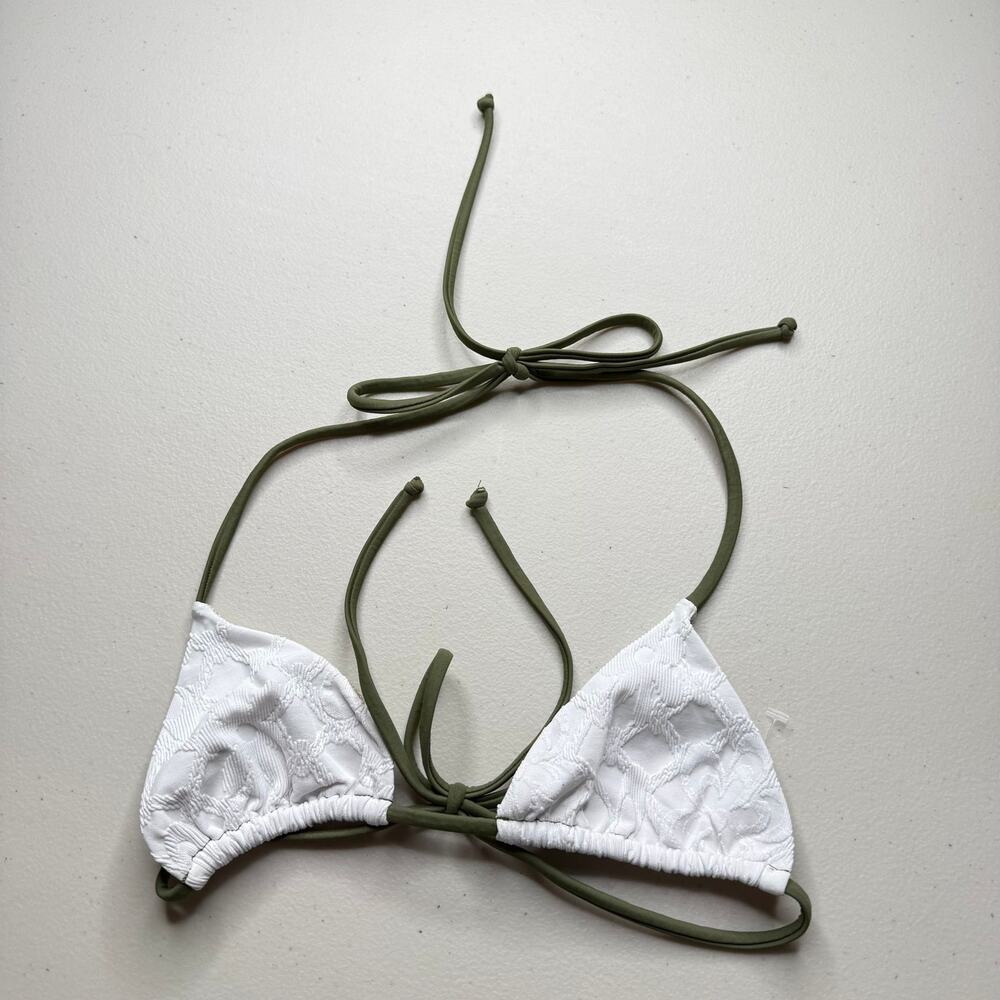 NWOT Free-est by Free People Mika Triangle Bikini Top Size S White